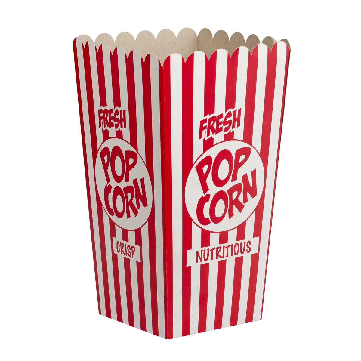 Large Red & White Stripe Popcorn Box