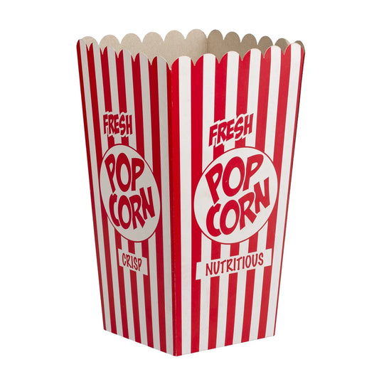 Large Red & White Stripe Popcorn Box