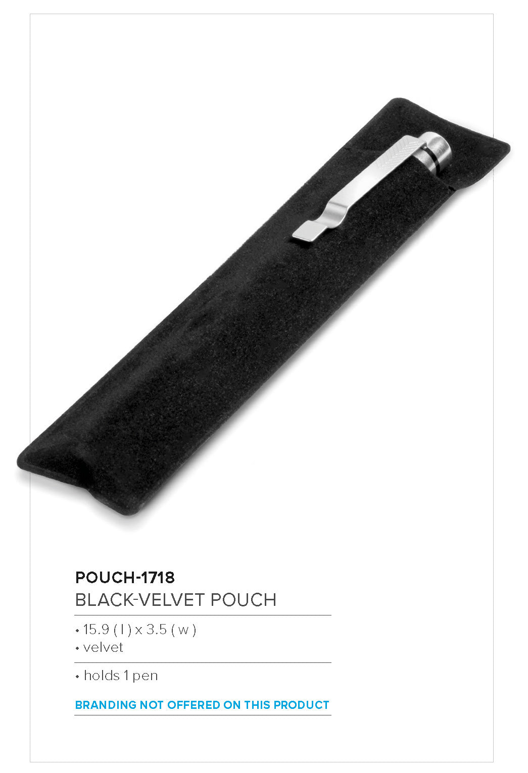 Black-Velvet Pen Pouch (Excludes Pen) | Writing Instruments | Custom branded & personalised promotional gifts | Gift Wrap Shop