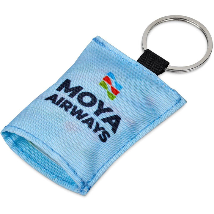 Hoppla Aquila Polyester Keyring Pouch with Cleaning Cloth | Custom Personal Care and Pamper Gifts | Custom branded & personalised corporate gifts | Gift Wrap Shop