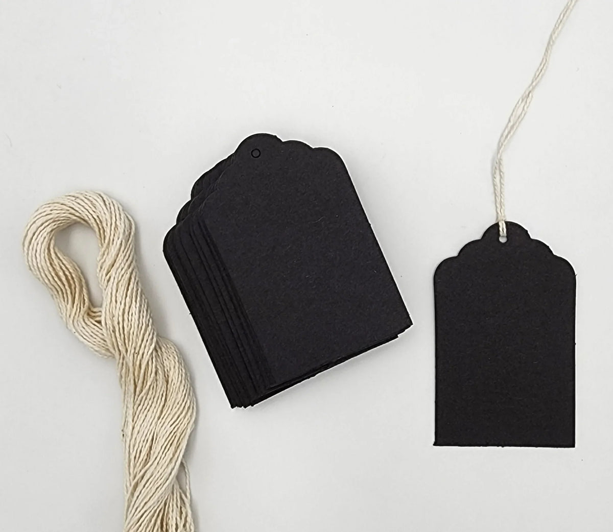Black Price Tags + String