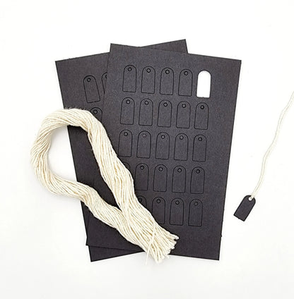Black Price Tags + String