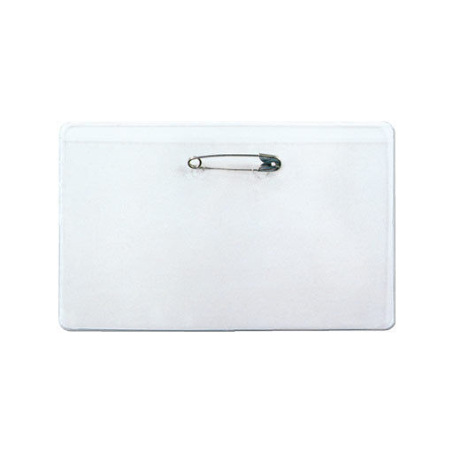 Clear Semi-Rigid PVC card holders with pin only - 100 x 65mm