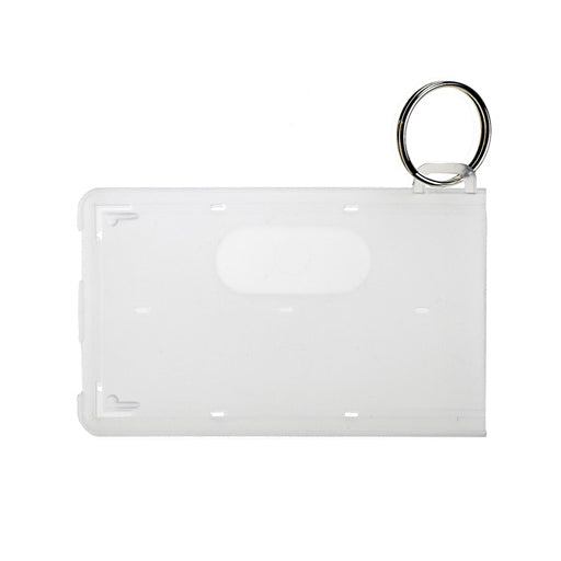 Opaque Closed-Face Card Holder with Keyring T03 – Pack of 100