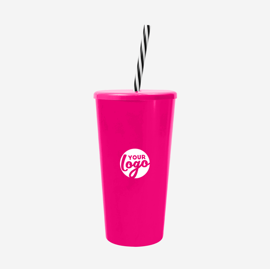 Tucan Tumbler 600ml with Candy Straw – Solid – Lumoss