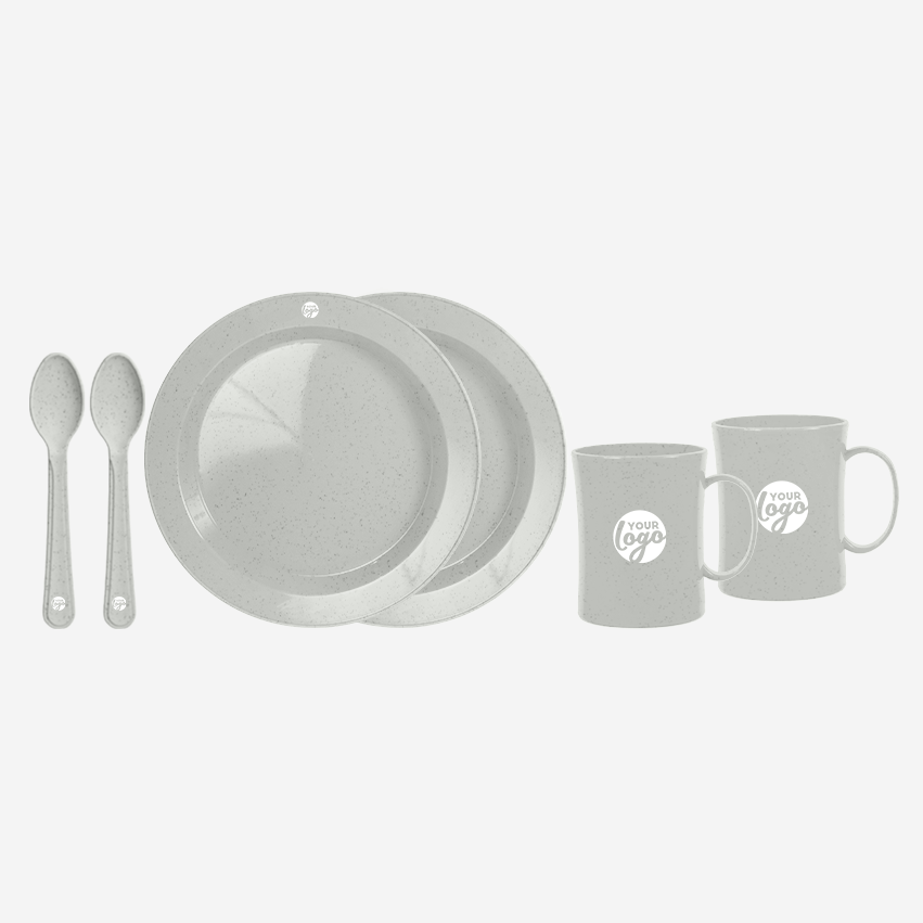 Deep Dish Plate with Mug and Spoon Picnic Set – Lumoss