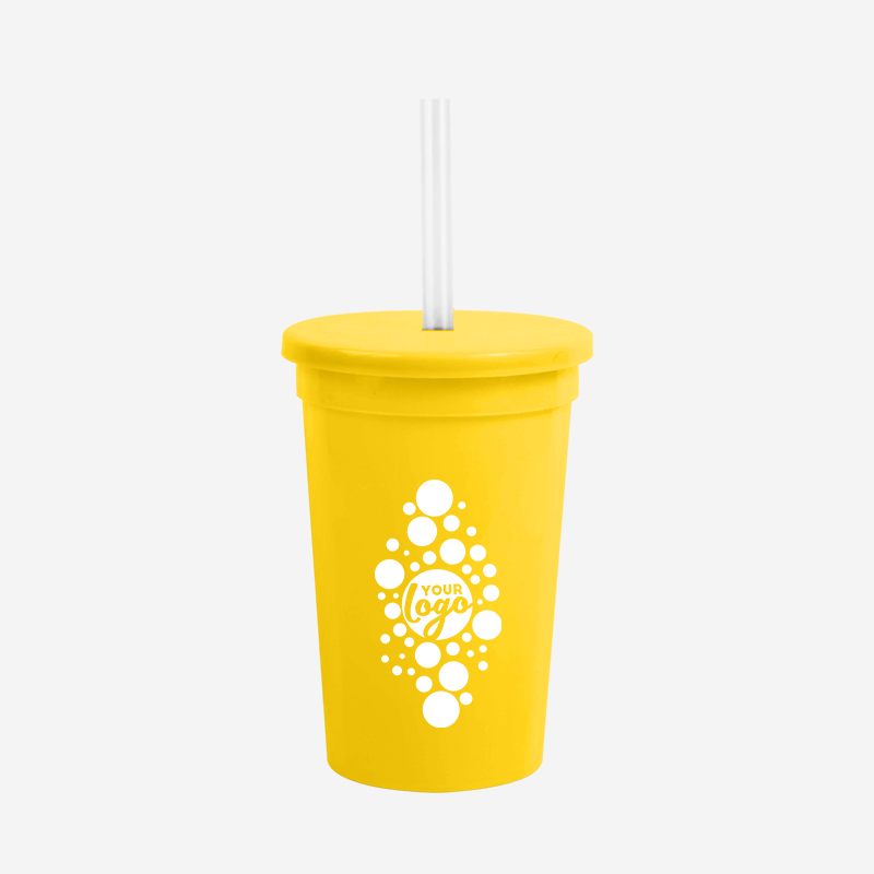 Party Tumbler 500ml with Cap and Straw – Solid – Lumoss
