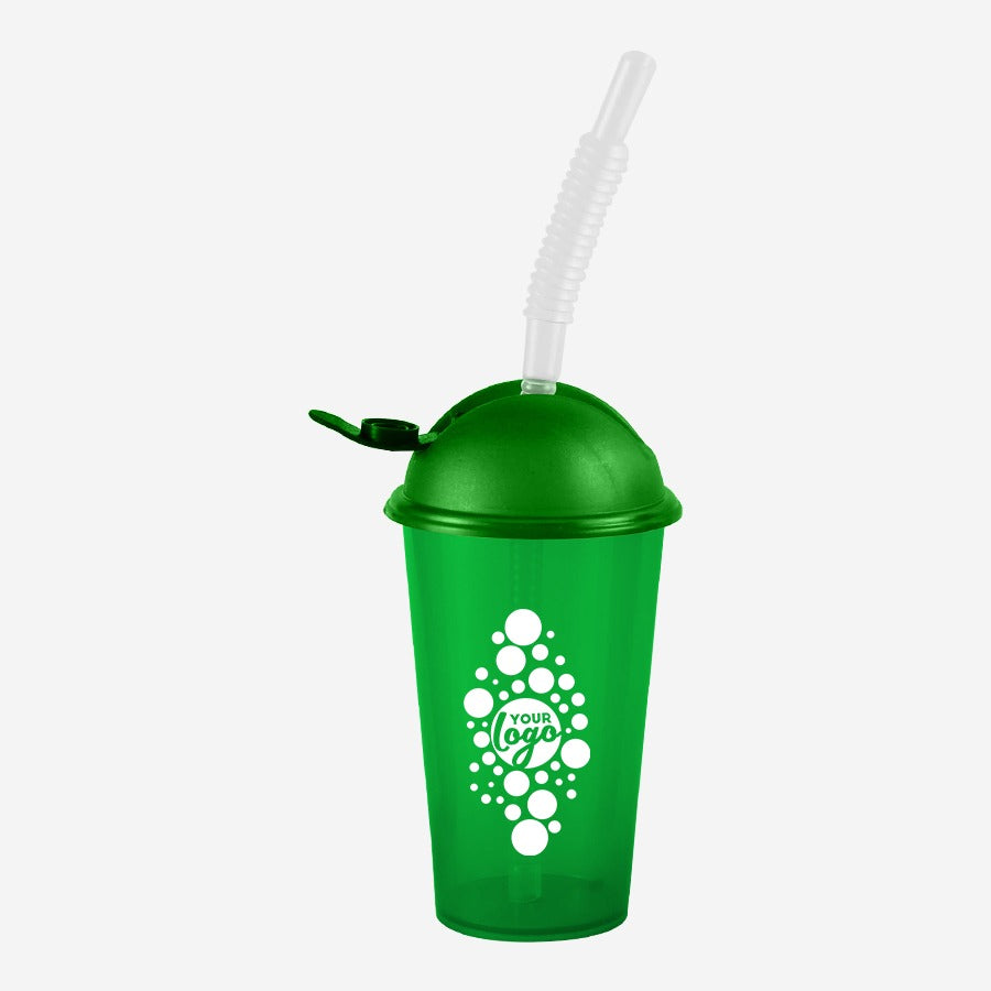 Kiddies Drinking Cup with Cap & Straw – Clear – Lumoss