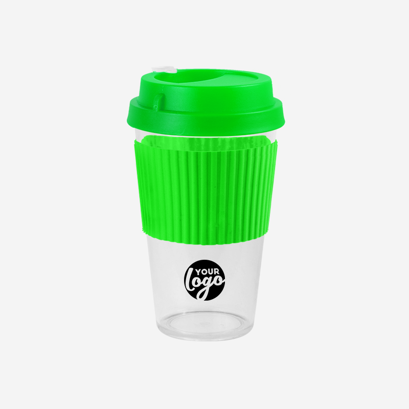 Medium Travel Cup 450ml with Sleeve – Clear – Lumoss