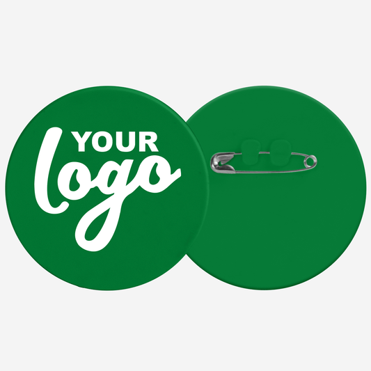 Round Button Badge 90mm with Safety Pin – Lumoss