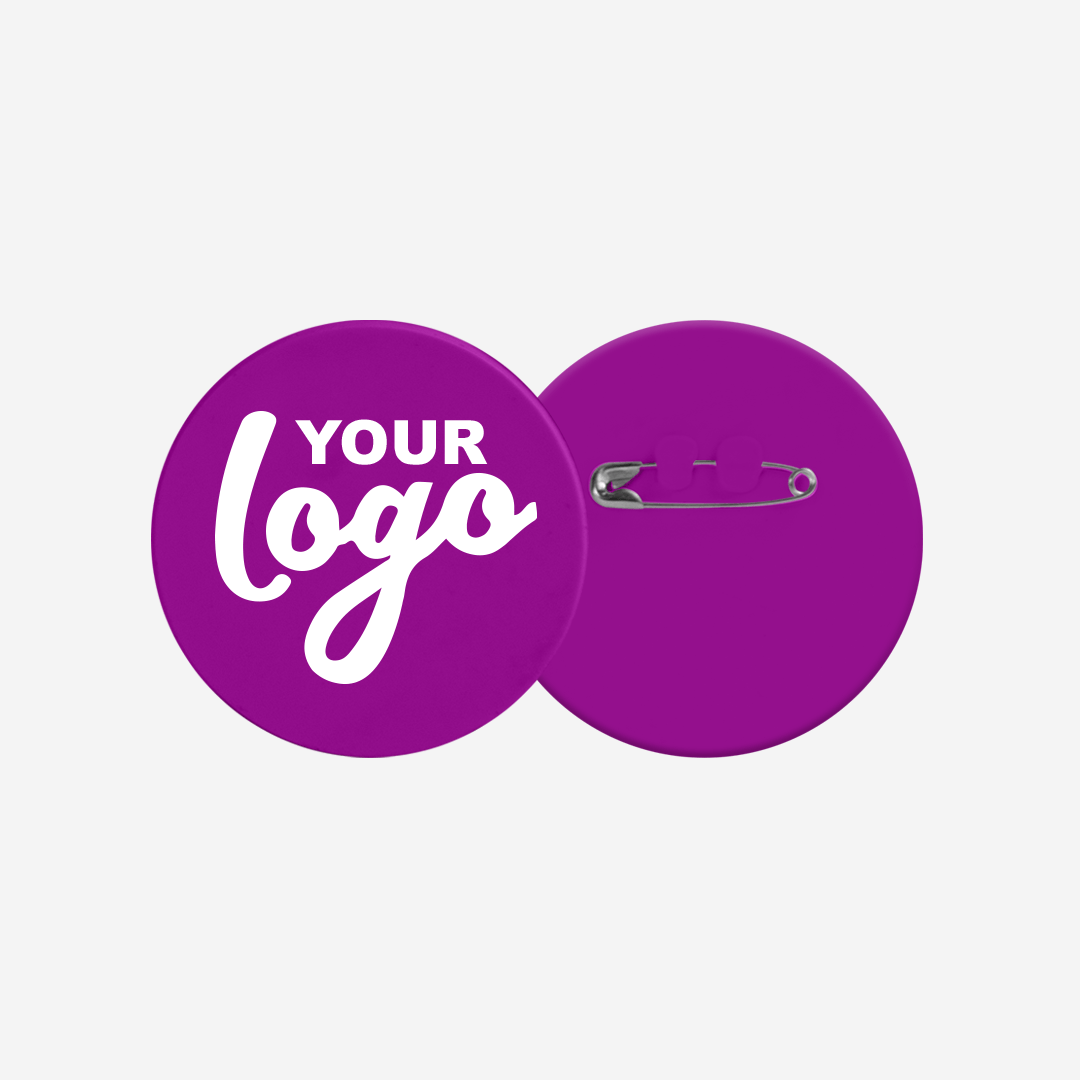 Round Button Badge 55mm with Safety Pin – Lumoss