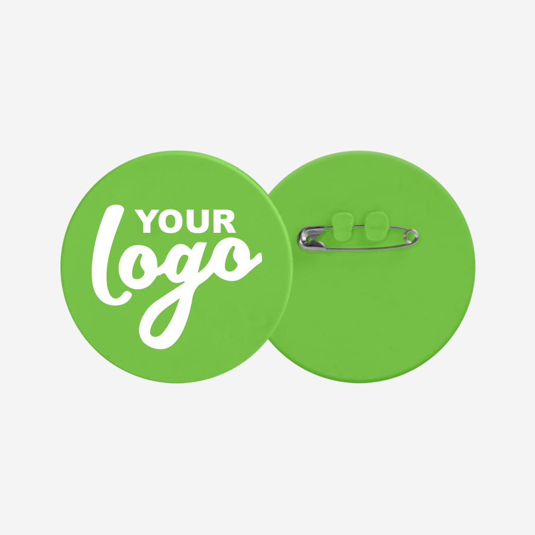 Round Button Badge 60mm with Safety Pin – Lumoss