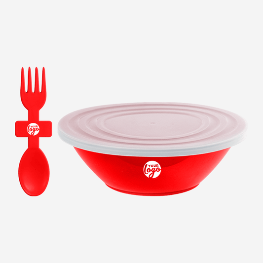 De Lux Bowl with Slip Lid & Fork Spoon – Lumoss