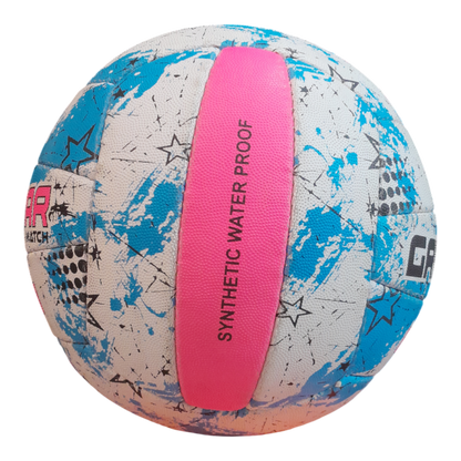 Grip Star Netball Match Hand Stitched Ball | Roma | Blue