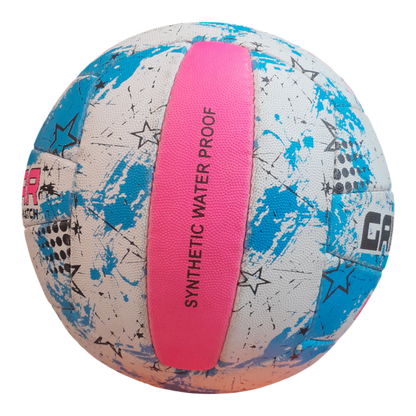 Grip Star Netball Match Hand Stitched Ball | Roma | Blue