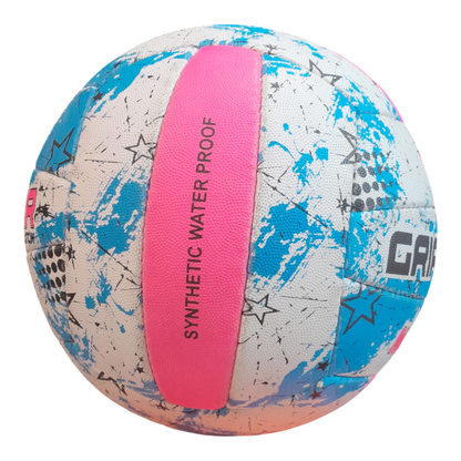 Grip Star Netball Match Hand Stitched Ball | Roma | Blue