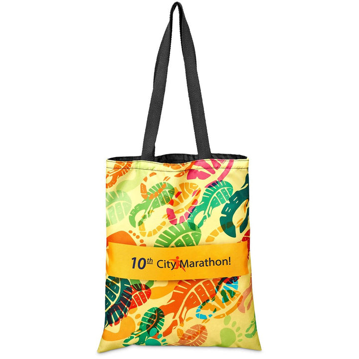 Pre-Printed Sample Hoppla Mall Shopper With Front Panel-Custom Shopper and Tote Bags-Corporste Gifts-Gift Wrap Shop