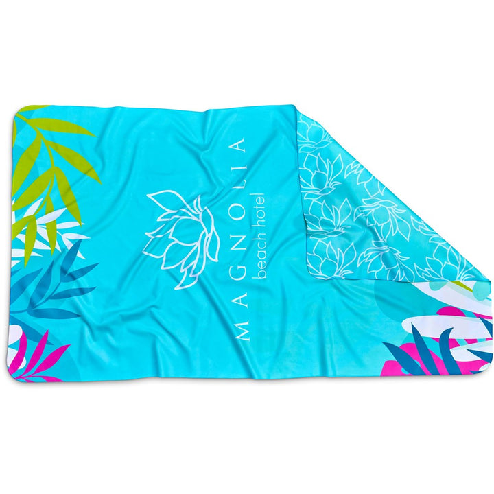 Pre-Printed Sample Hoppla Hula Beach Towel - Dual Branding-Custom Beach and Outdoor-Gift Wrap Shop