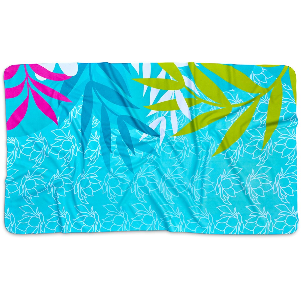 Pre-Printed Sample Hoppla Hula Beach Towel - Dual Branding-Custom Beach and Outdoor-Gift Wrap Shop