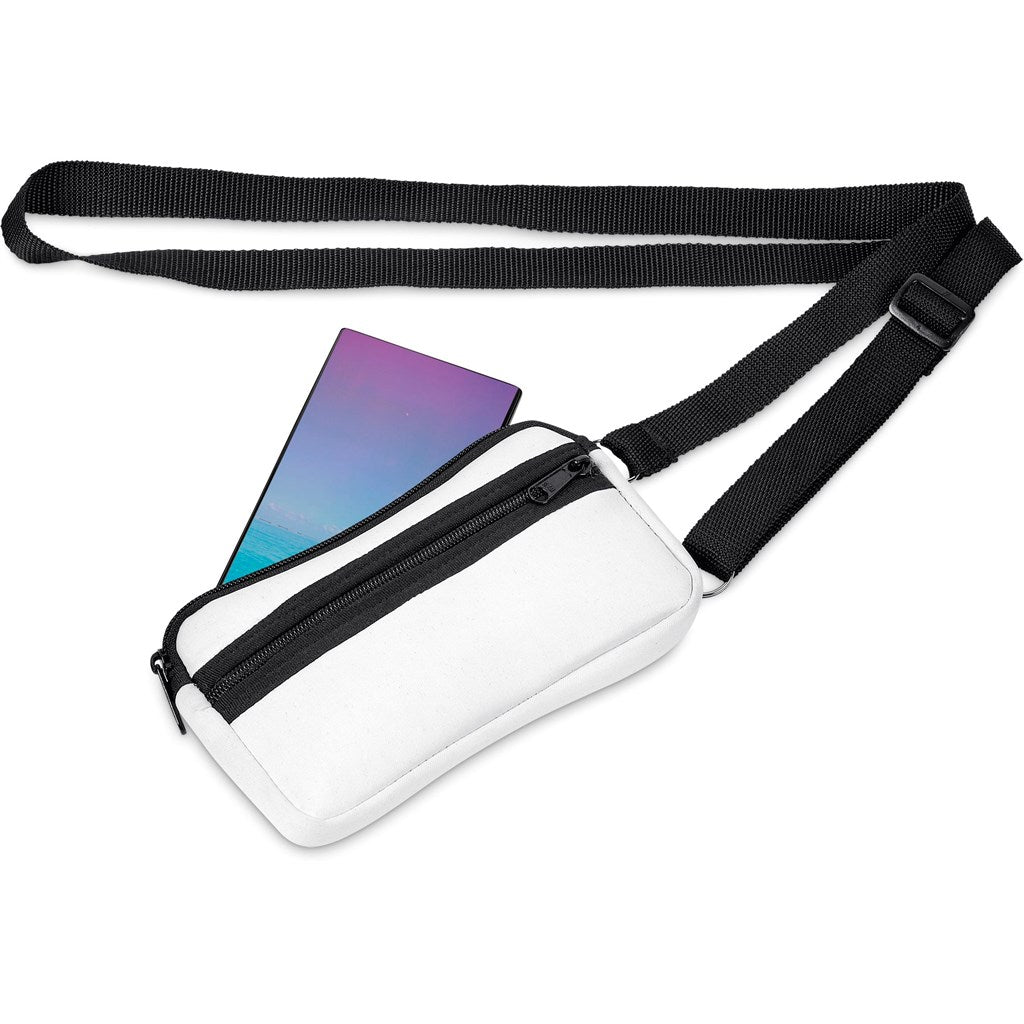 Pre-Production Sample Hoppla Paarl Neoprene Cell Phone Pouch | Custom Crossbody and Waist Bags | Custom branded & personalised promotional gifts | Gift Wrap Shop