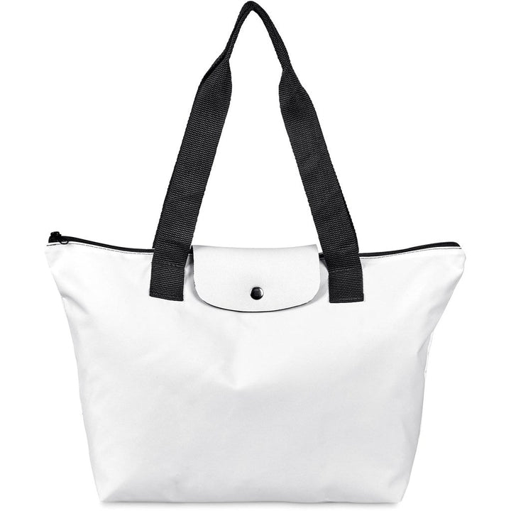 Pre-Production Sample Hoppla Rosebank Polyester Roll-Up Tote Bag-Custom Shopper and Tote Bags | Custom-branded & Personalised Bags | Giftwrap Shop