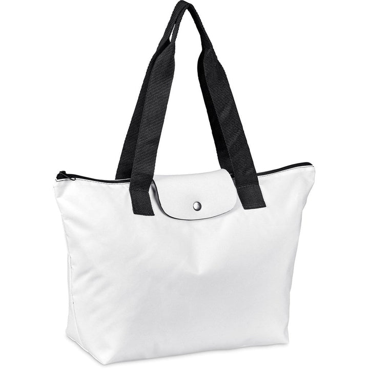 Pre-Production Sample Hoppla Rosebank Polyester Roll-Up Tote Bag-Custom Shopper and Tote Bags | Custom-branded & Personalised Bags | Giftwrap Shop