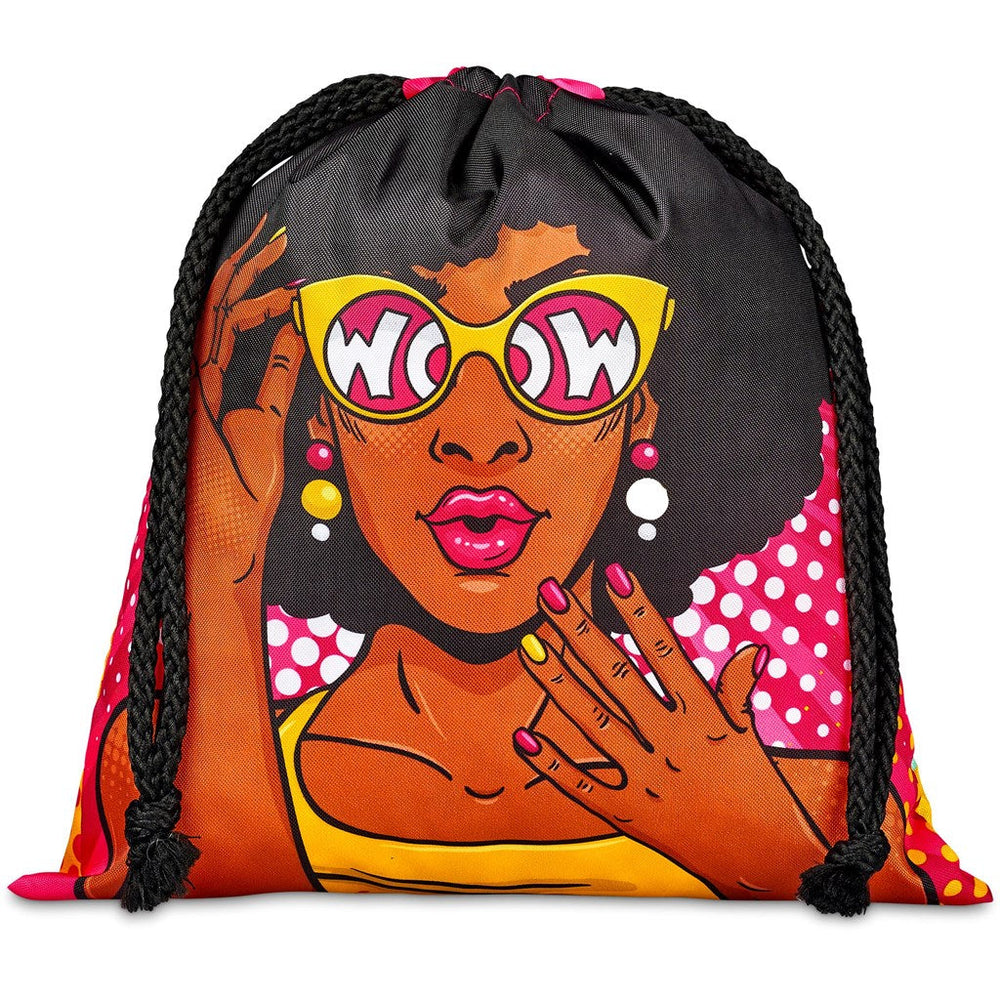 Pre-Production Sample Indian Midi Polyester Drawstring Pouch | Custom Branded Bags | Just Brand