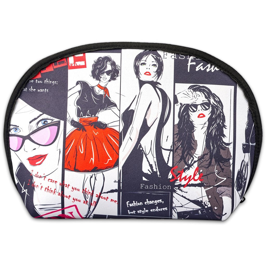 Pre-Production Sample Hoppla Isabella Neoprene Maxi Cosmetic Bag-Custom Toiletry and Cosmetic Bags-Gift Wrap Shop