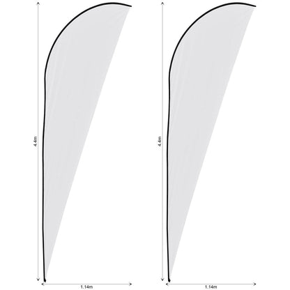 Legend 4m Sublimated Sharkfin Flying Banner Skin - Set Of 2 (Excludes Hardware)