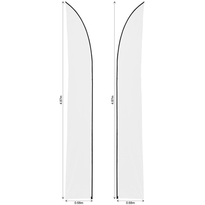 Legend 4m Sublimated Arcfin Double-Sided Flying Banner Skin (Excludes Hardware)