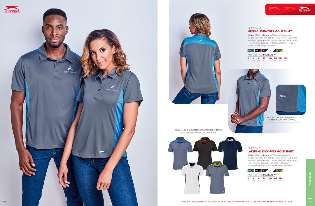 Mens Glendower Golf Shirt | Golf Shirts | Custom-branded corporate clothing | Giftwrap Shop