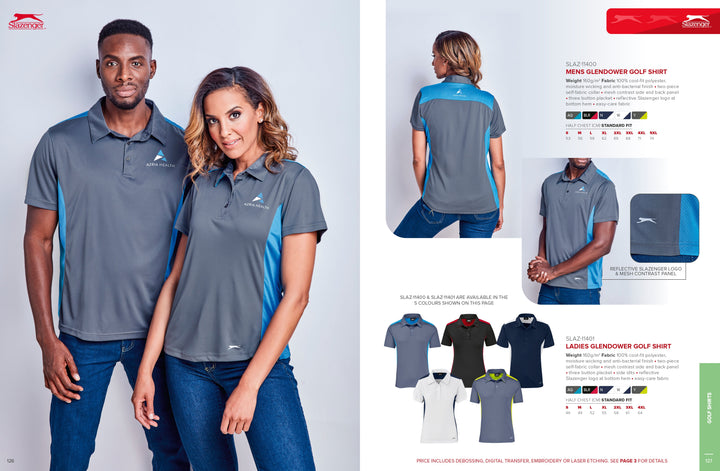 Mens Glendower Golf Shirt | Golf Shirts | Custom-branded corporate clothing | Giftwrap Shop