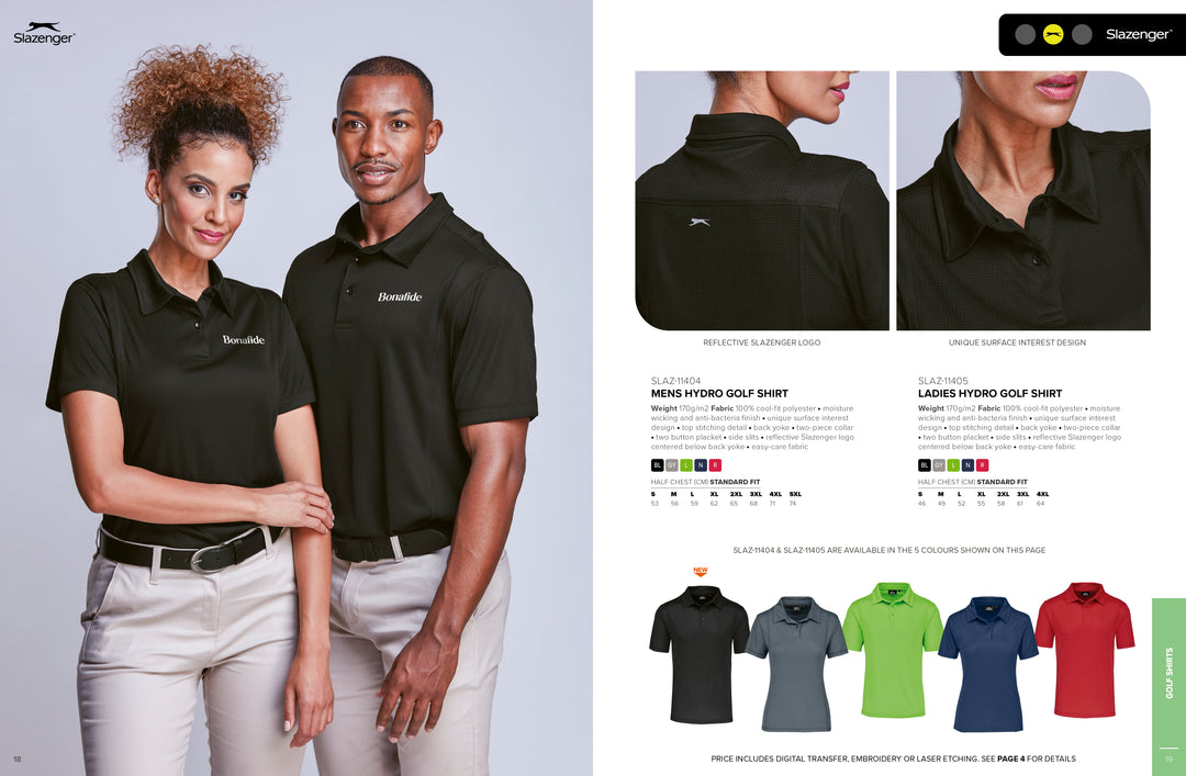 Mens Hydro Golf Shirt | Custom Branded & Personalised Corporate Clothing | Just Brand