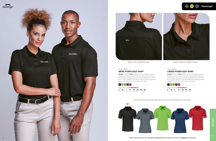 Mens Hydro Golf Shirt | Custom Branded & Personalised Corporate Clothing | Just Brand
