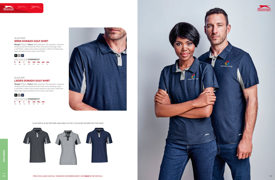 Mens Dorado Golf Shirt | Custom Branded & Personalised Corporate Clothing | Just Brand