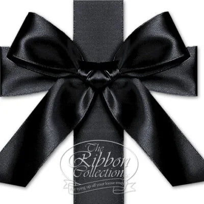 Satin Ribbon Roll Black