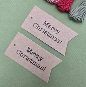 Merry Christmas Flag Tags
