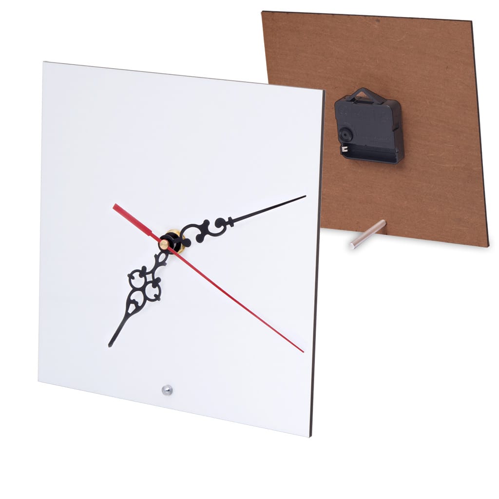 Semi-Gloss Square Hardboard Clock 200mm - product view 1