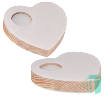 Sublimation Candle Holder Heart - product view 1