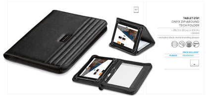 Onyx Zip-Around Tech Folder-Folders-Gift Wrap Shop