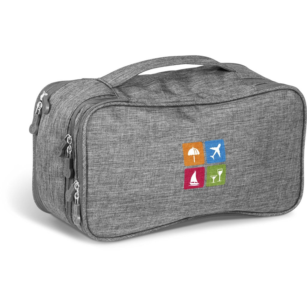 Santa Monica Deluxe Toiletry Bag - Grey | Toiletry and Cosmetic Bags | Custom Branded Promotional Bags | Giftwrap Shop