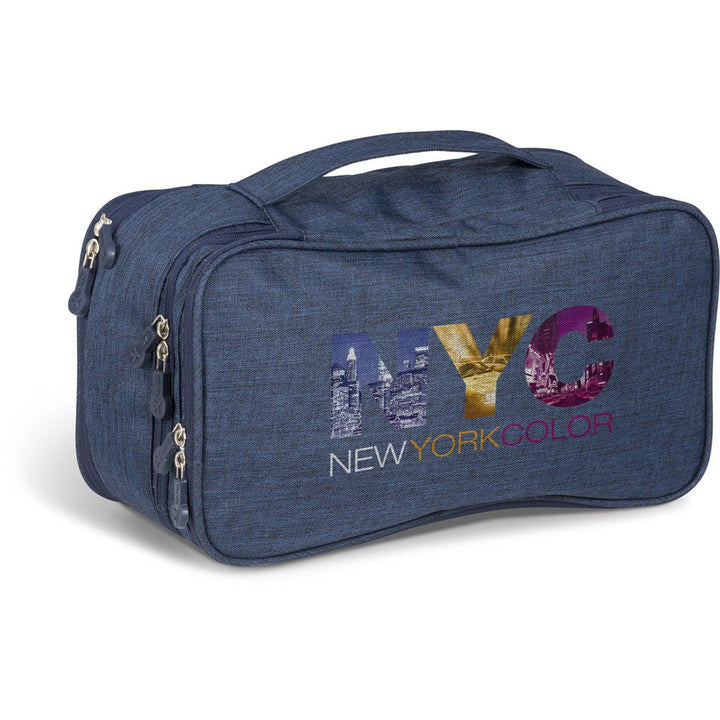 Santa Monica Deluxe Toiletry Bag - Navy | Toiletry and Cosmetic Bags | Custom Branded Promotional Bags | Giftwrap Shop