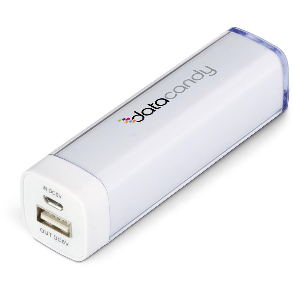 Omega Power Bank - 2,200mAh - Solid White-Power Banks-custom-branded-Gift Wrap Shop