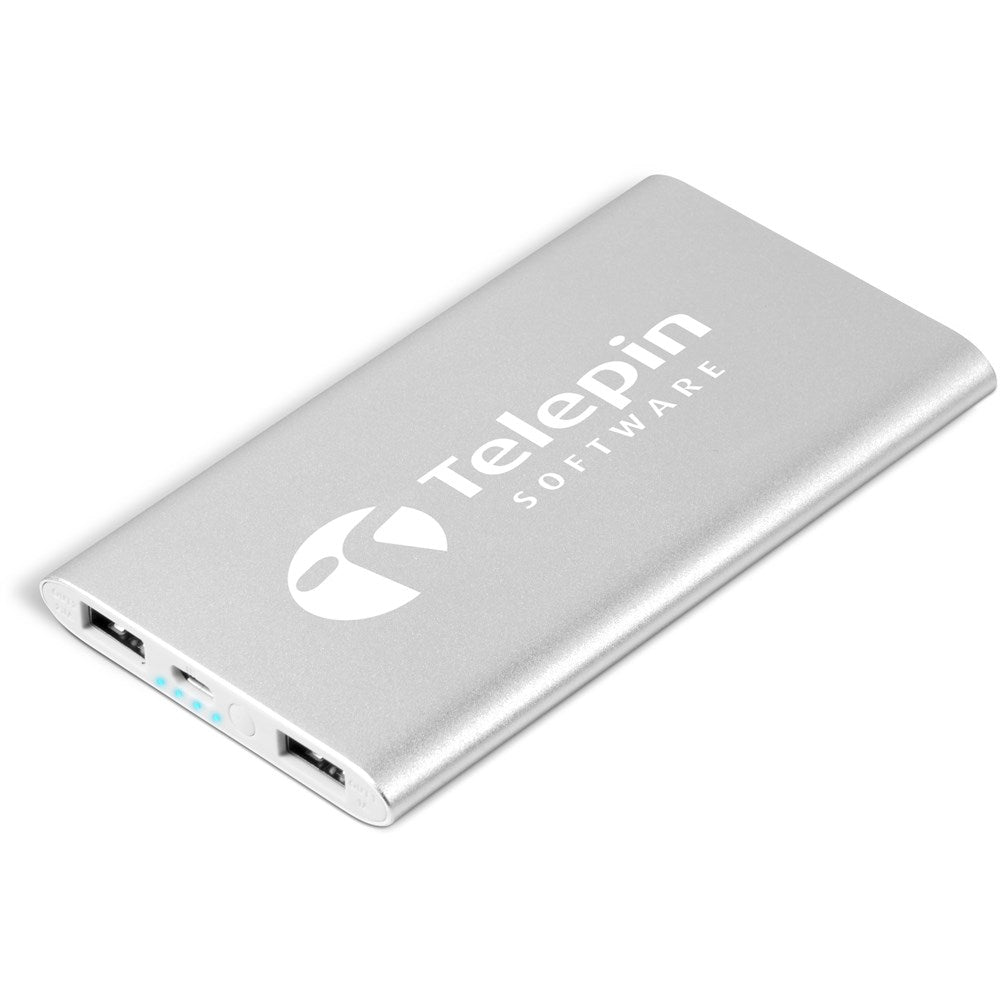 Odeon Slim Executive Power Bank - 4,000mAh - Silver-Power Banks-custom-branded-Gift Wrap Shop