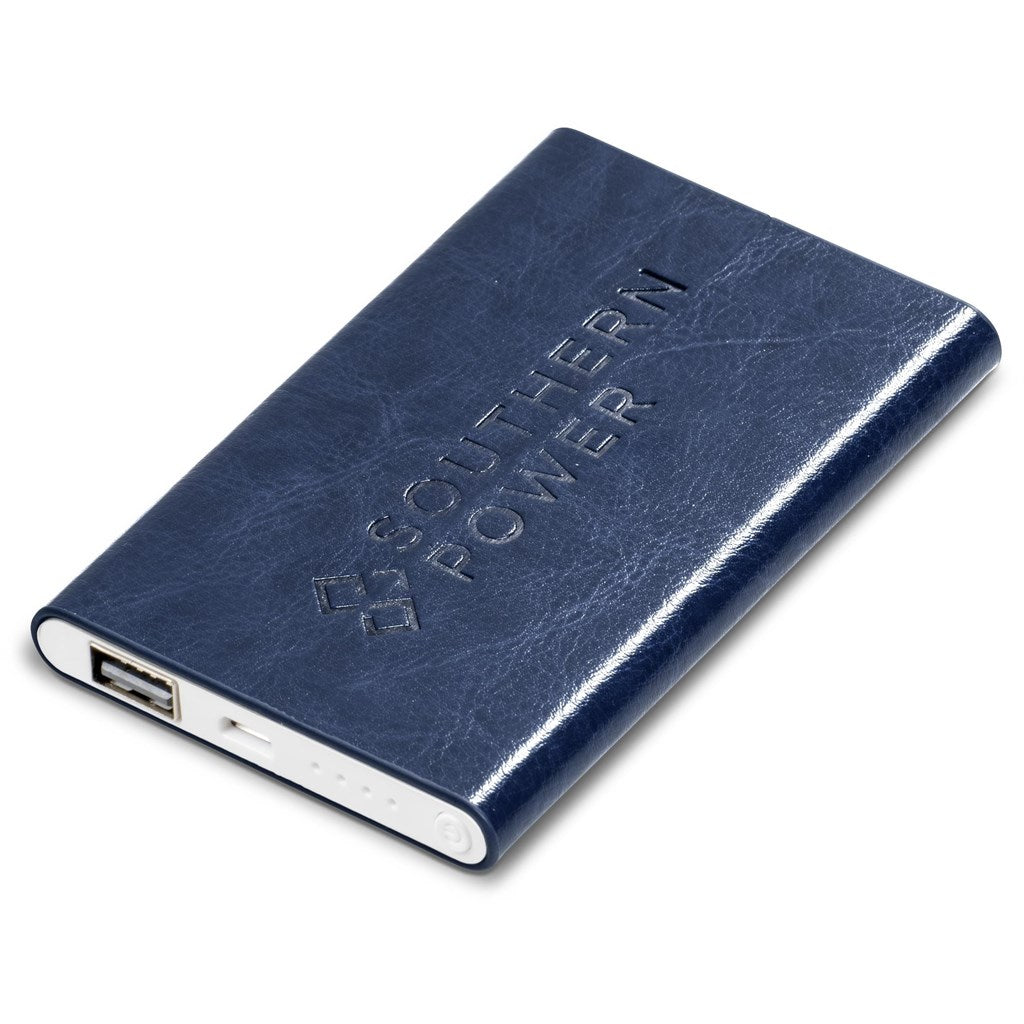 Renaissance Slim Power Bank - 4,000mAh - Navy-Mobile Tech-custom-branded-Gift Wrap Shop