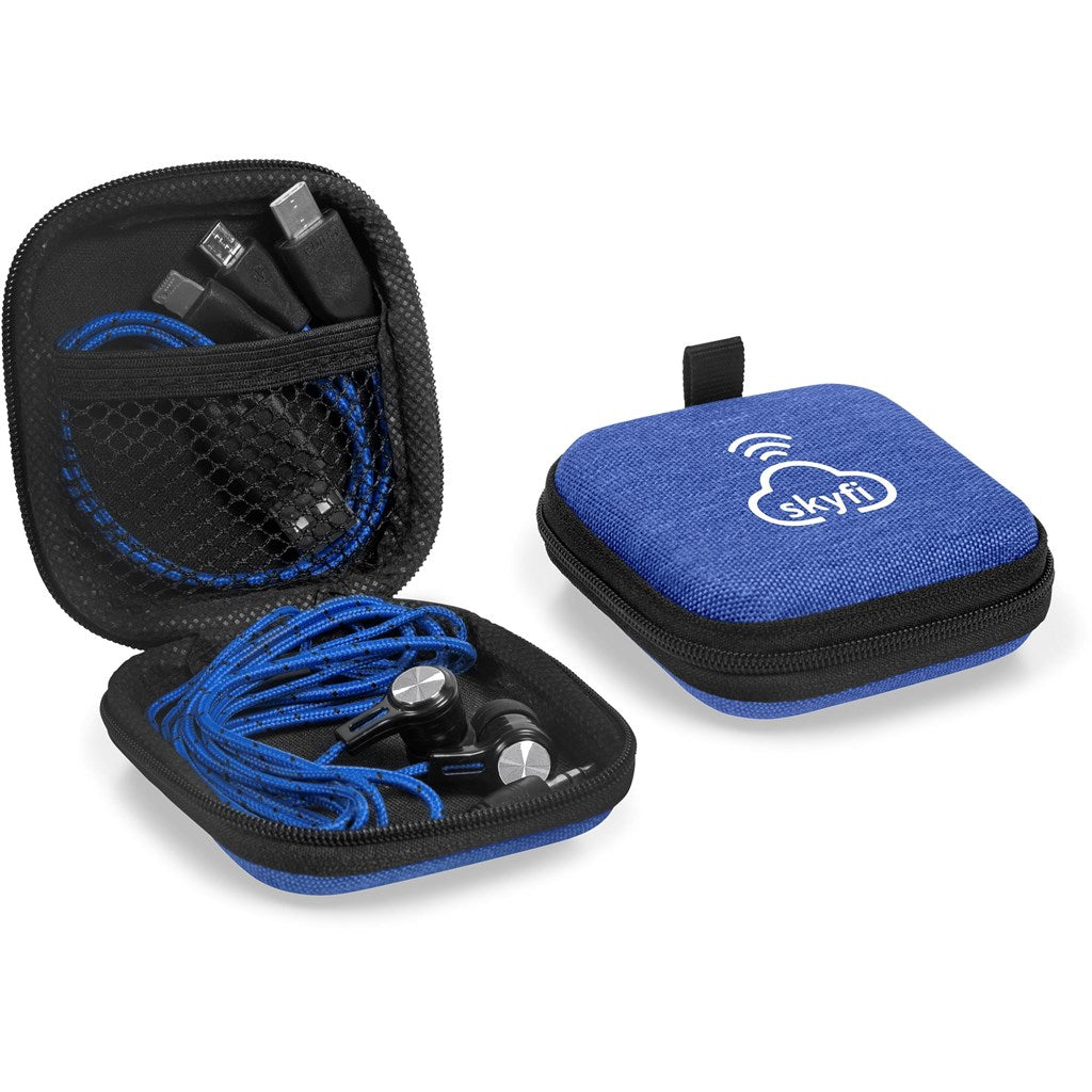 Altitude Orleans 3-In-1 Connector Cable & Earbuds - Blue-Mobile Tech-Gift Wrap Shop