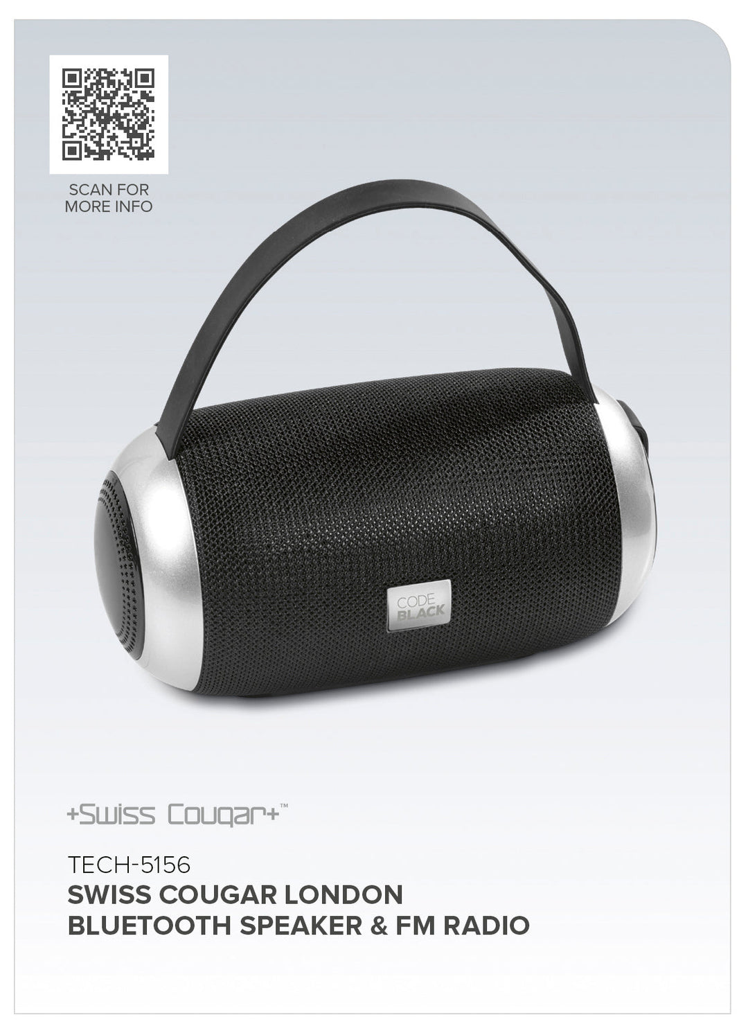 Swiss Cougar London Bluetooth Speaker & FM Radio