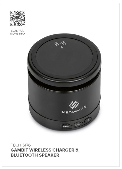 Gambit Wireless Charger & Bluetooth Speaker