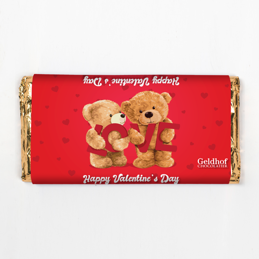 Teddy Love Chocolate Slab – Valentine’s Gift  