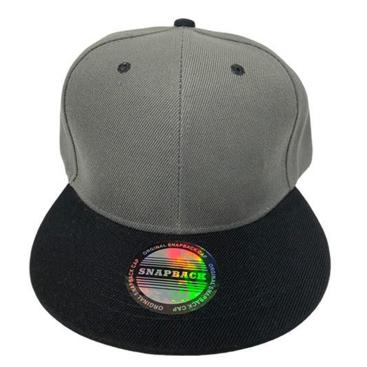Two Tone Straight Cap | BlackGrey